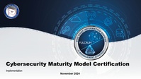 DoD CIO Cybersecurity Maturity Model Certification (CMMC) Program