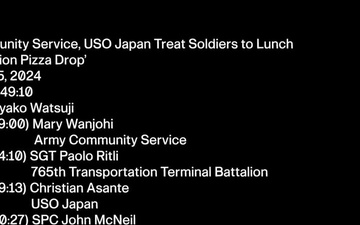 Army Community Service, USO Japan Treat Soldiers to Lunch with ‘Operation Pizza Drop’