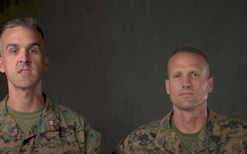 MWHS-1 CO and SgtMaj. address Marines