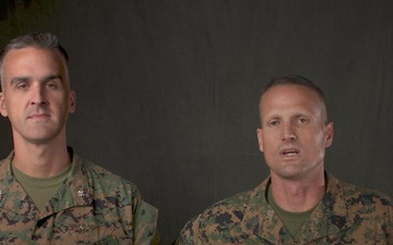 MWHS-1 CO and SgtMaj. address Marines