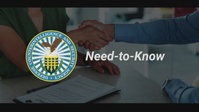 DCSA Security Training Need to Know Video