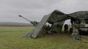 2CR Soldiers fire live rounds with M777A2 howitzer during Dynamic Front 25
