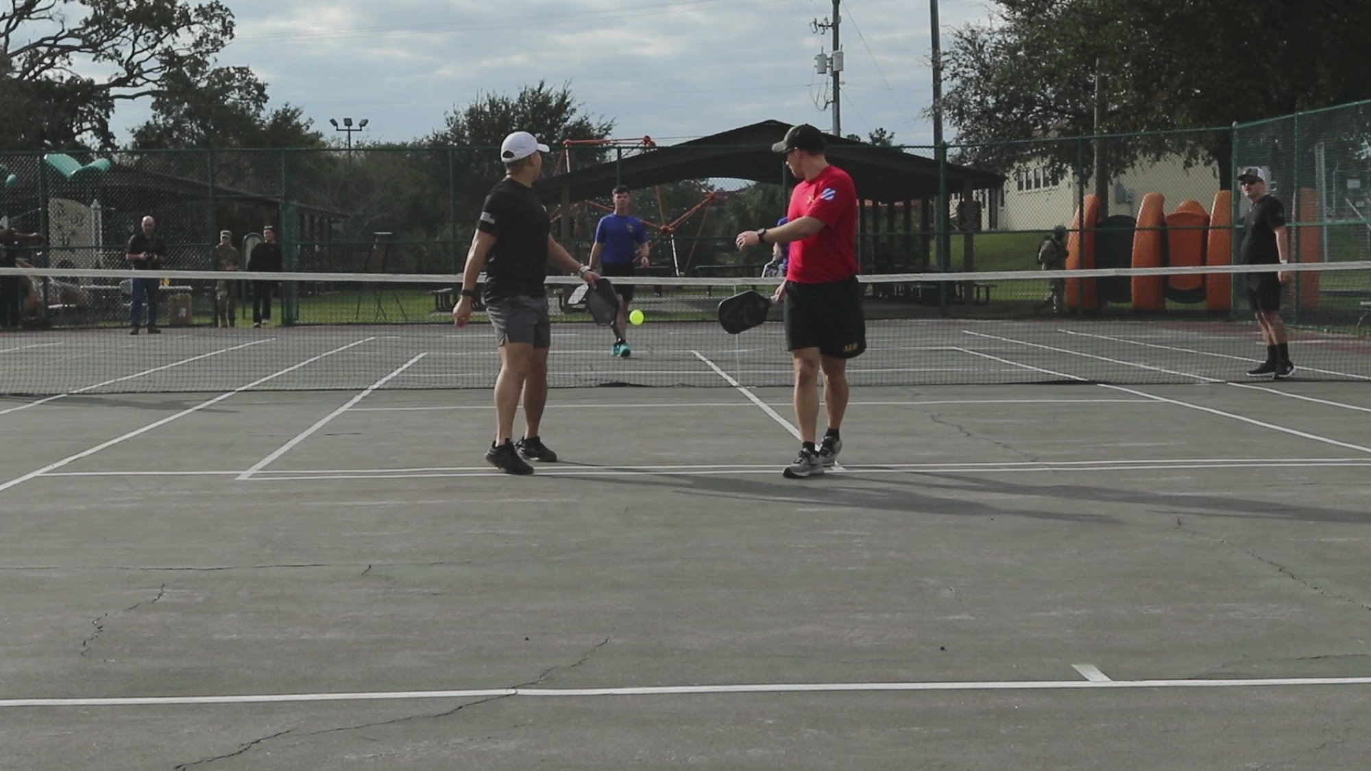 Soldiers from the 3rd Infantry Division, continues a rally in a pickleball game during Marne Week at Fort Stewart, Georgia, Nov. 19, 2024. Marne Week is an annual week-long event hosted by the division to highlight the division&#39;s anniversary and storied legacy. (U.S. Army Video by Pfc. Darnell Howard))
