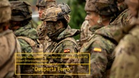 Spanish soldiers earn the Expert Infantryman Badge