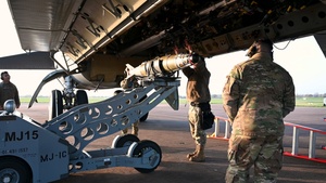20EBS Airmen Load Weapons in Preparation for BTF 25-1 Mission