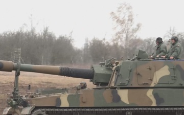 U.S. Army and Polish Artillerymen work together during Dynamic Front