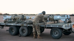 20EBS Airmen load weapons during BTF 25-1