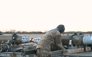 20EBS Airmen load weapons during BTF 25-1