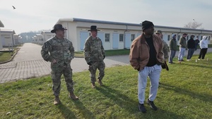 U.S. Soldiers play in the 2024 Turkey Bowl
