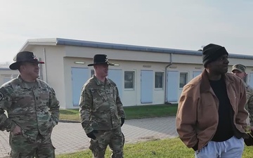 U.S. Soldiers play in the 2024 Turkey Bowl