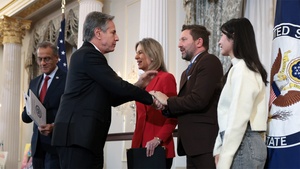 Secretary of State Antony J. Blinken delivers remarks at the “Partnerships in Action: Honoring Our Commitment to Afghan Allies” Reception at the Department of State