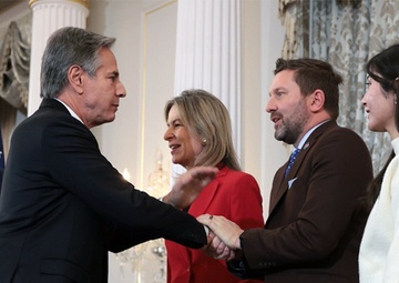 Secretary of State Antony J. Blinken delivers remarks at the “Partnerships in Action: Honoring Our Commitment to Afghan Allies” Reception at the Department of State