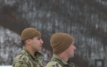 KFOR patrols in Zubin Potok, Kosovo