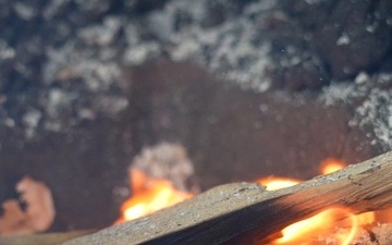 First Team farrier making a caltrop