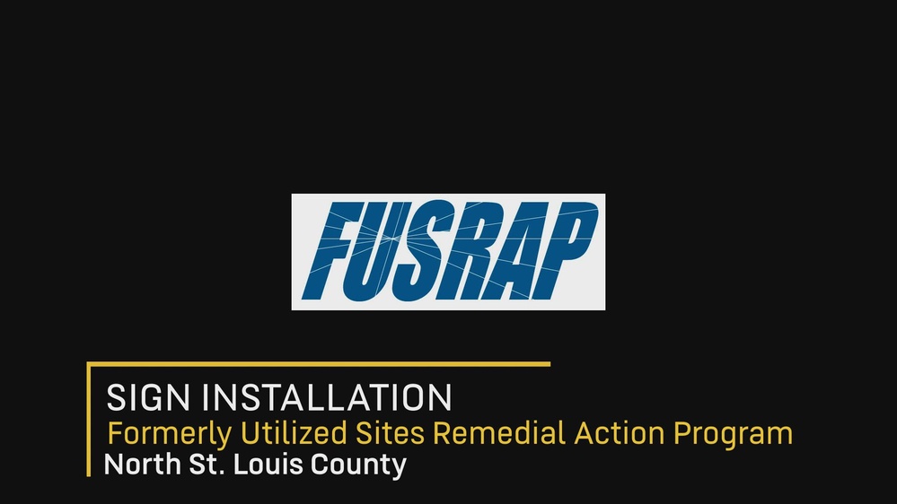 DVIDS - Video - Corps of Engineers begins installing FUSRAP signs