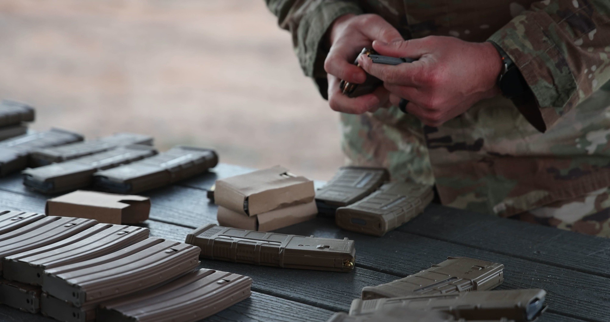 Army Advisors assigned to 1st Security Force Assistance Brigade conduct a stress shoot, Dec. 4, at Ft. Moore, Ga. The event was part of a leader development series designed to promote a culture of readiness and honor the legacy of past advisors. During the event, advisors rucked several miles, participated in a team litter carry, conducted a stress shoot, and visited a Vietnam-era advisor training site. U.S. Army video by Maj. Jason Elmore.