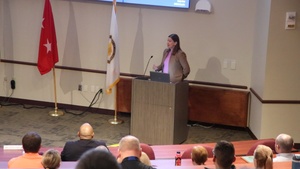 Deputy Assistant Secretary of the Army Environment, Safety, and Occupational Health speaks at award presentation