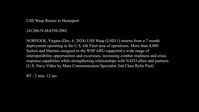 USS Wasp Return to Homeport