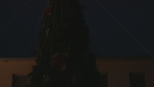 U.S. Soldiers and Members of The NATO Multinational Battlegroup Attend a Christmas Tree Lighting Event