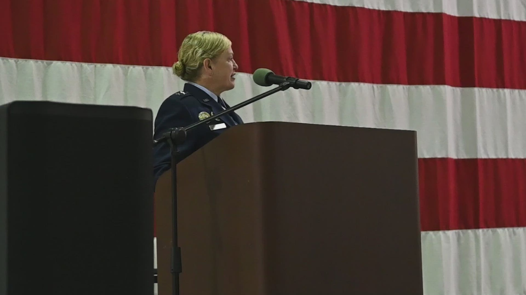 Maj. Adam Haas, Training Flight Commander and Flight Nurse Evaluator, 94th Aeromedical Evacuation Squadron, was awarded the Distinguished Flying Cross by Maj. Gen. Melissa Coburn, Commander of 22nd Air Force, at Dobbins Air Reserve Base, Ga., Dec 7, 2024.