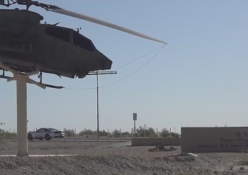 Yuma Proving Ground says, "Go Army! Beat Navy!"