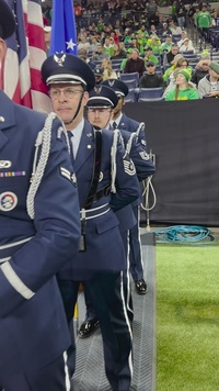 181st IW Honor Guard along with the 122nd Fighter Wing present colors for BIG Ten college football