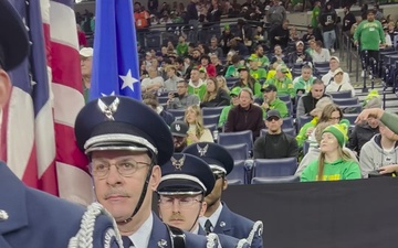 181st IW Honor Guard along with the 122nd Fighter Wing present colors for BIG Ten college football