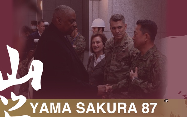Yama Sakura 87: U.S. Secretary of Defense Lloyd Austin visits Japan BROLL