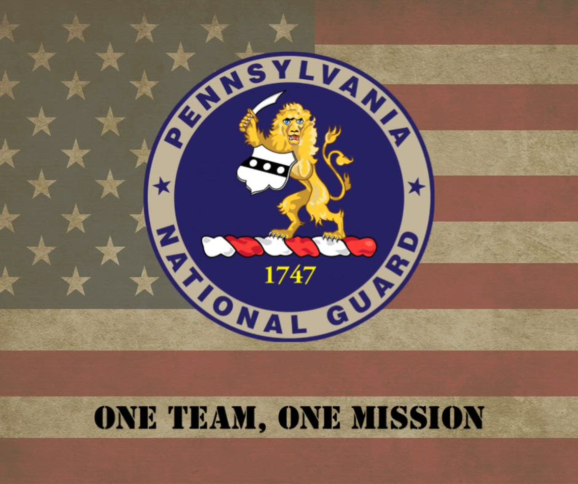 The Pennsylvania National Guard logo with the motto of the Pennsylvania Department of Military and Veterans Affairs. (U.S. Army National Guard video by Maj. Travis Mueller)