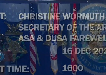 Christine Wormuth Secretary of the Army ASA and DUSA Farewell
