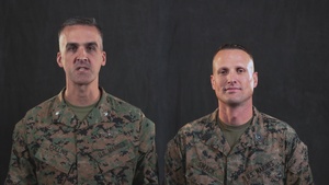 MWHS-1 CO and SgtMaj. address Marines