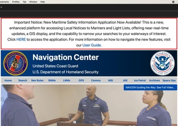 Coast Guard District 7 announces new interactive LNM website for mariners