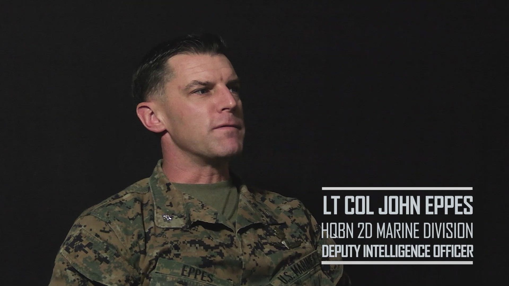 U.S. Marine Corps Lt. Col. John Eppes, the Deputy Intelligence Officer with 2d Marine Division speaks on his experience as a field-grade officer on Camp Lejeune, North Carolina, Dec. 3, 2024. This is in effort to support and elaborate on the updated version of Marine Corps Tactical Publication 6-10A, “Sustaining the Transformation.”