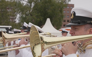 US Navy Band Marching in Norway