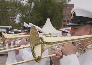 US Navy Band Marching in Norway