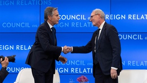 Secretary of State Antony J. Blinken participates in a conversation at the Council on Foreign Relations in New York City, New York