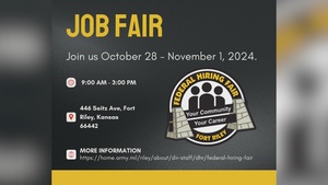 Fort Riley Federal Hiring Fair Promo