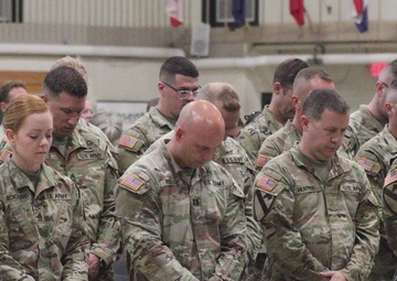 174th Air Defense Artillery Brigade Soldiers honored during call to duty ceremony (NO GFX)
