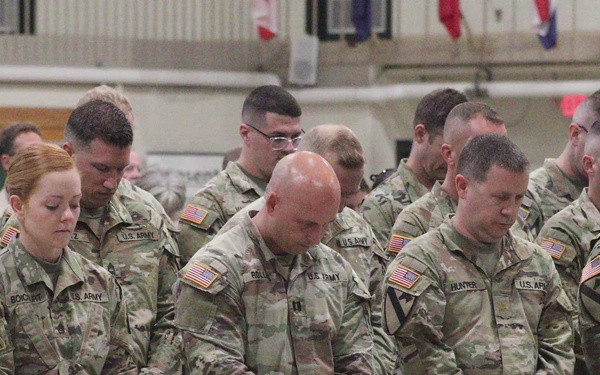 174th Air Defense Artillery Brigade Soldiers honored during call to duty ceremony (NO GFX)