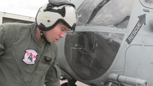Capt. Morita prepares CH-53E Super Stallion for flight