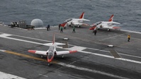 Flight deck operations aboard USS George H.W. Bush (CVN 77)