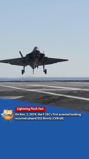 First F-35C arrested landing Blast from the Past
