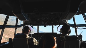 USAF Reserve Citizen Airmen and Arizona Air National Guard Airmen participate in a joint training exercise aboard a C-130 over southern Arizona as part of Exercise Desert Hammer