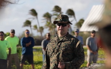 U.S. Marines with 12th Littoral Anti-Air Battalion Participate in a Memorial Ceremony at Wake Island