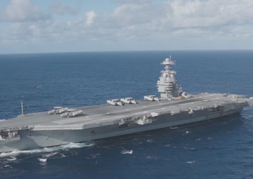 USS Gerald R. Ford and JMSDF Conduct Sailing Exercise