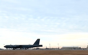 B-52s take-off during a USSTRATCOM exercise