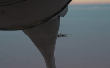 KC-135 refuels F-15E Strike Eagles over USCENTCOM AOR (stringer)