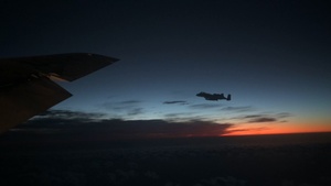 KC-135 refuels A-10 Thunderbolt II aircraft over USCENTCOM AOR (stringer)