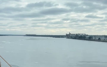 U.S. Coast Guard Cutter Mackinaw (WLBB 30) commences Ice Breaking operations