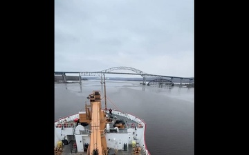 U.S. Coast Guard Cutter Mackinaw (WLBB 30) commences Ice Breaking operations